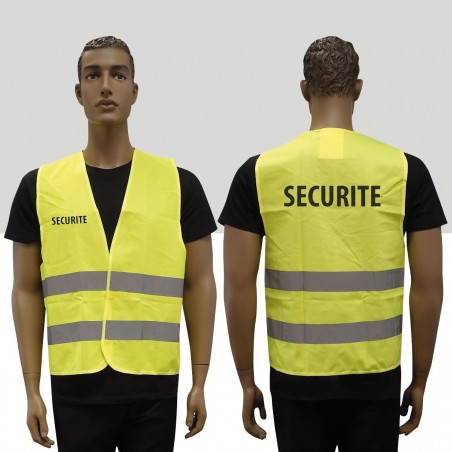 GILET FLUO HAUTE VISIBILITE SECURITE  - 1