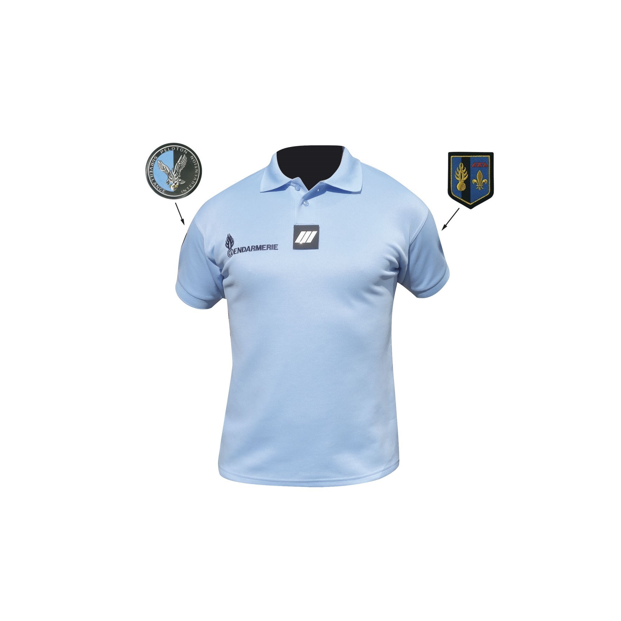 POLO BLEU GENDARMERIE HOMME ALLEGE  - 1 POLO BLEU GENDARMERIE HOMME ALLEGE  - 1