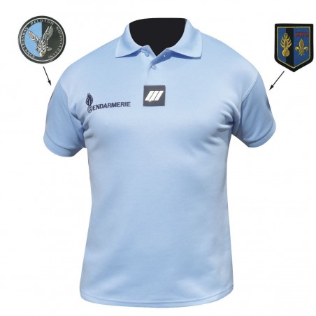 POLO BLEU GENDARMERIE HOMME ALLEGE  - 1