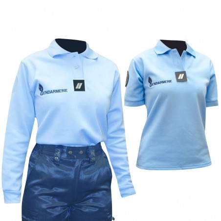 POLO BLEU GENDARMERIE FEMME  - 1