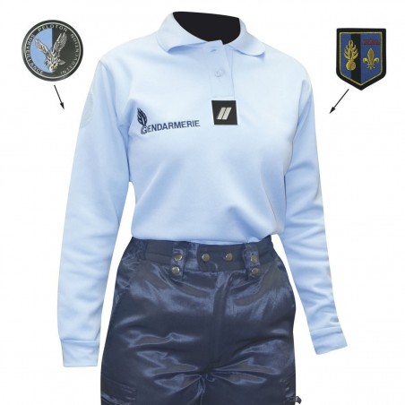 POLO BLEU GENDARMERIE FEMME  - 2