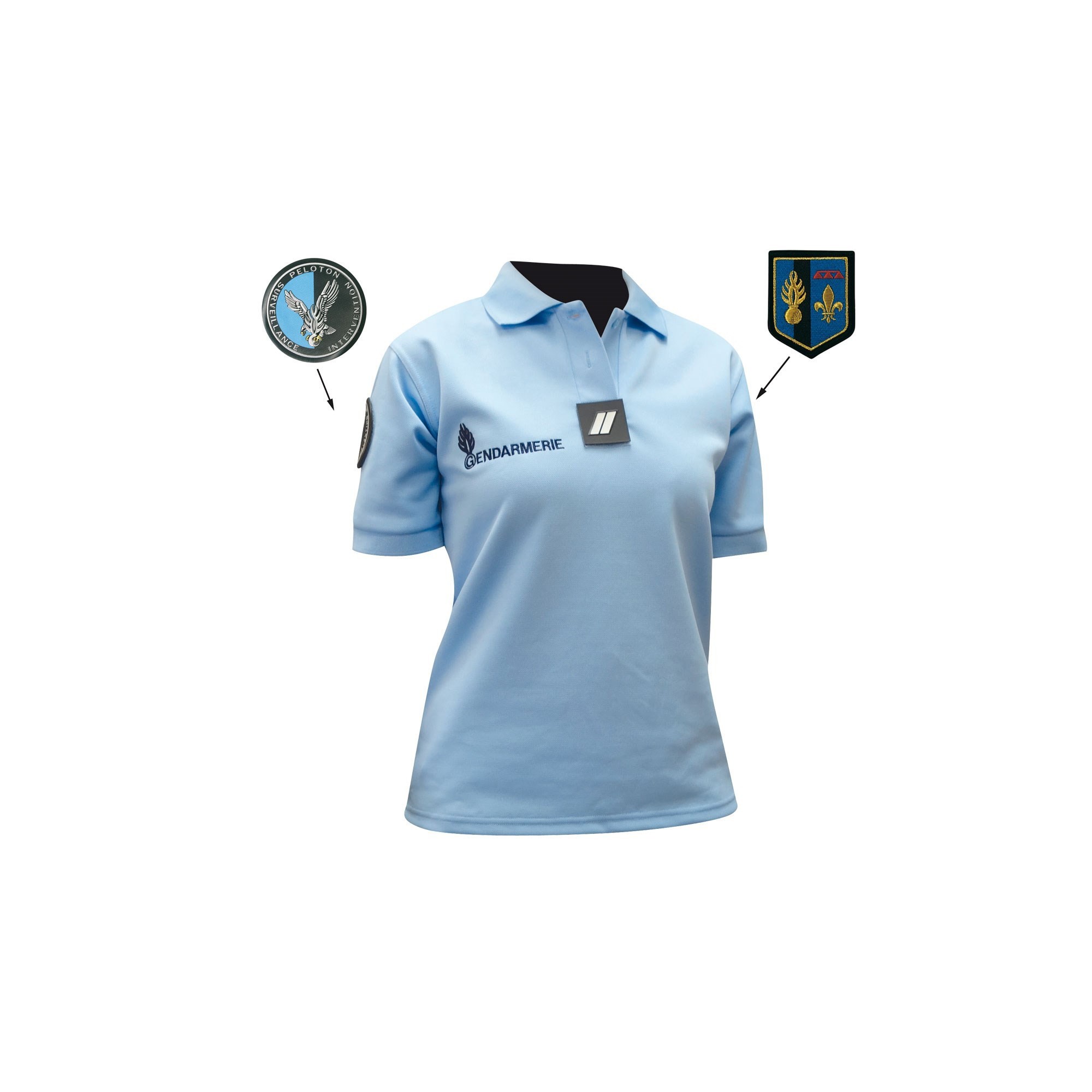 POLO BLEU GENDARMERIE FEMME  - 4