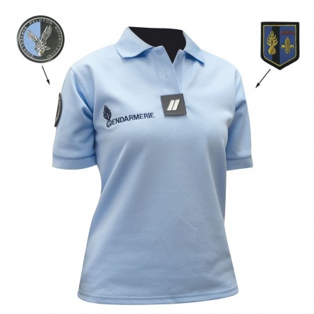 POLO BLEU GENDARMERIE FEMME ALLEGE  - 1