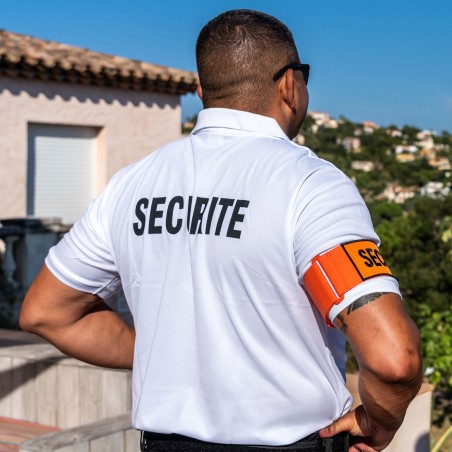 POLO BLANC MC IMPRIME SECURITE  - 2