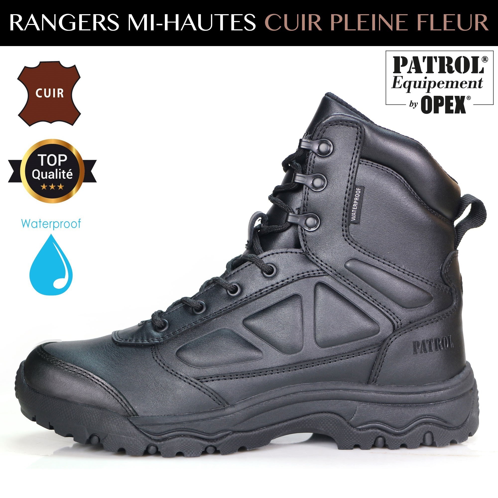 RANGERS MI HAUTES FULL CUIR WATERPROOF  - 4