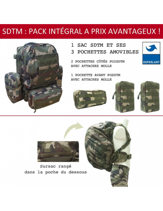 PACK SAC A DOS TACTICAL + 3 POCHETTES  - 1