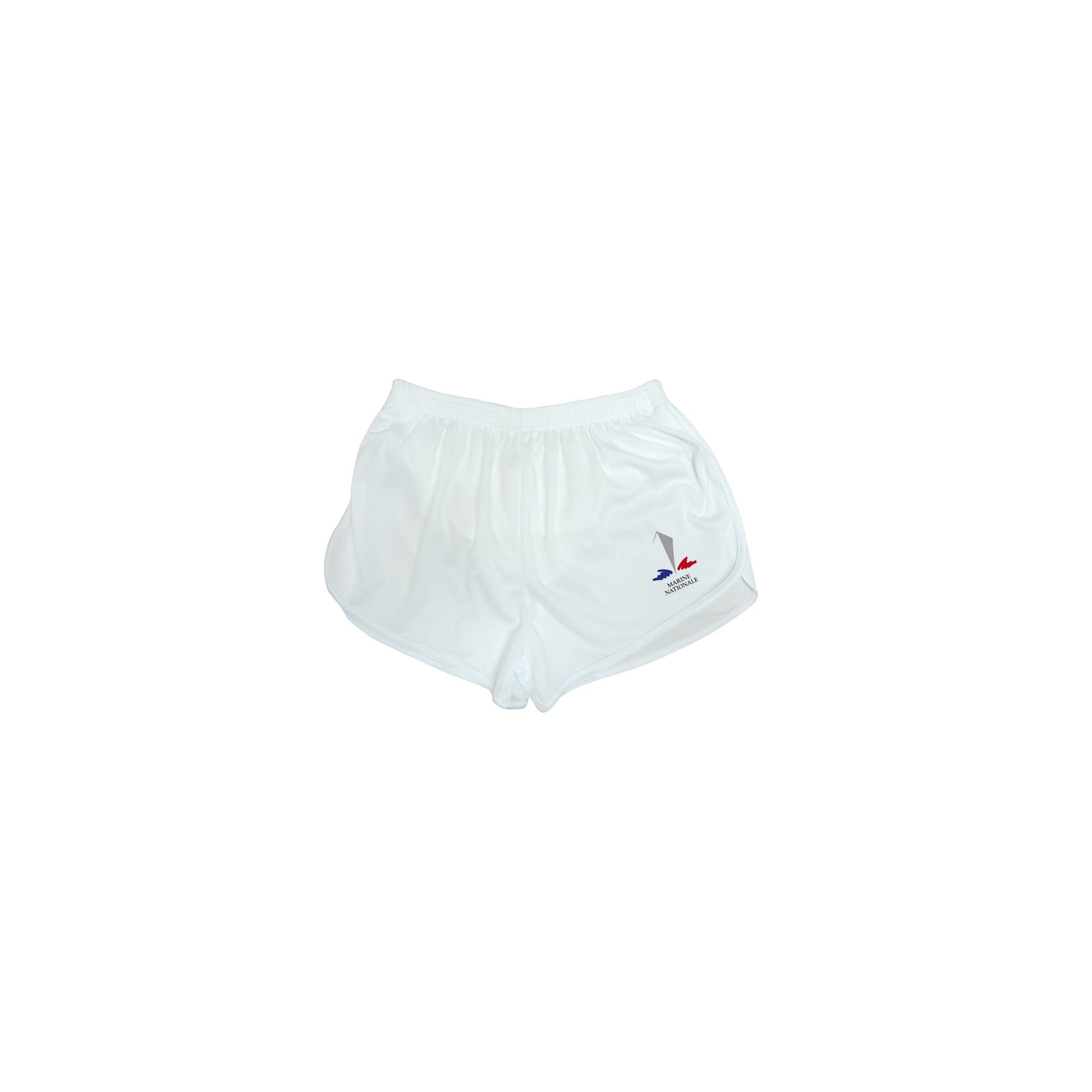 SHORT COOLDRY BLANC IMPRIME LOGO MARINE NATIONALE  - 1