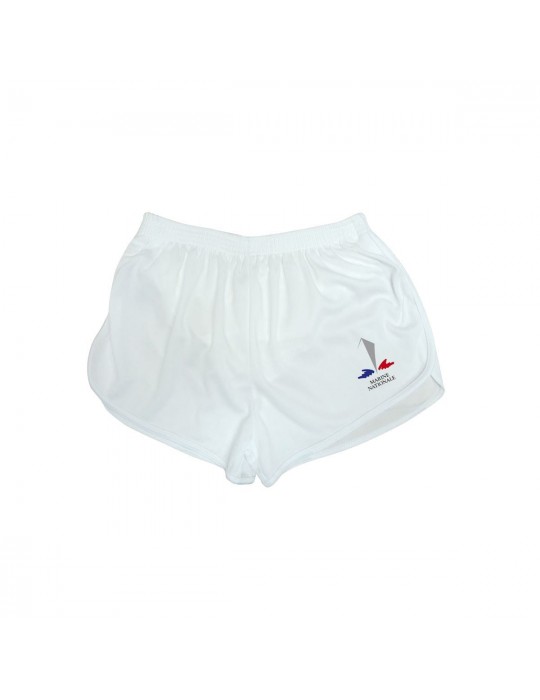 SHORT COOLDRY BLANC IMPRIME LOGO MARINE NATIONALE  - 1