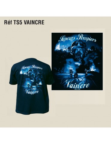 TEE SHIRT MOTIF POMPIERS  - 1