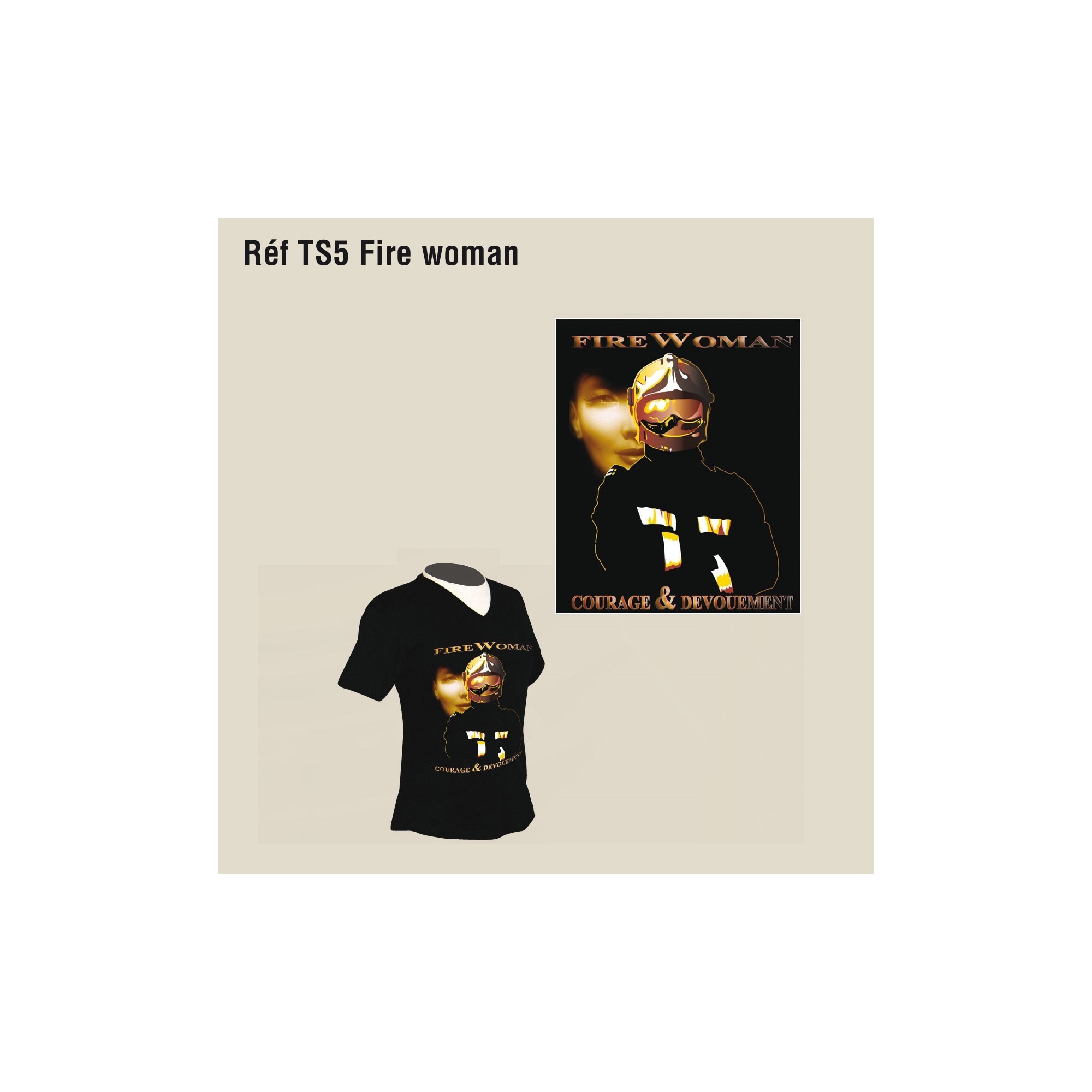 TEE SHIRT MOTIF POMPIERS  - 7 TEE SHIRT MOTIF POMPIERS  - 7