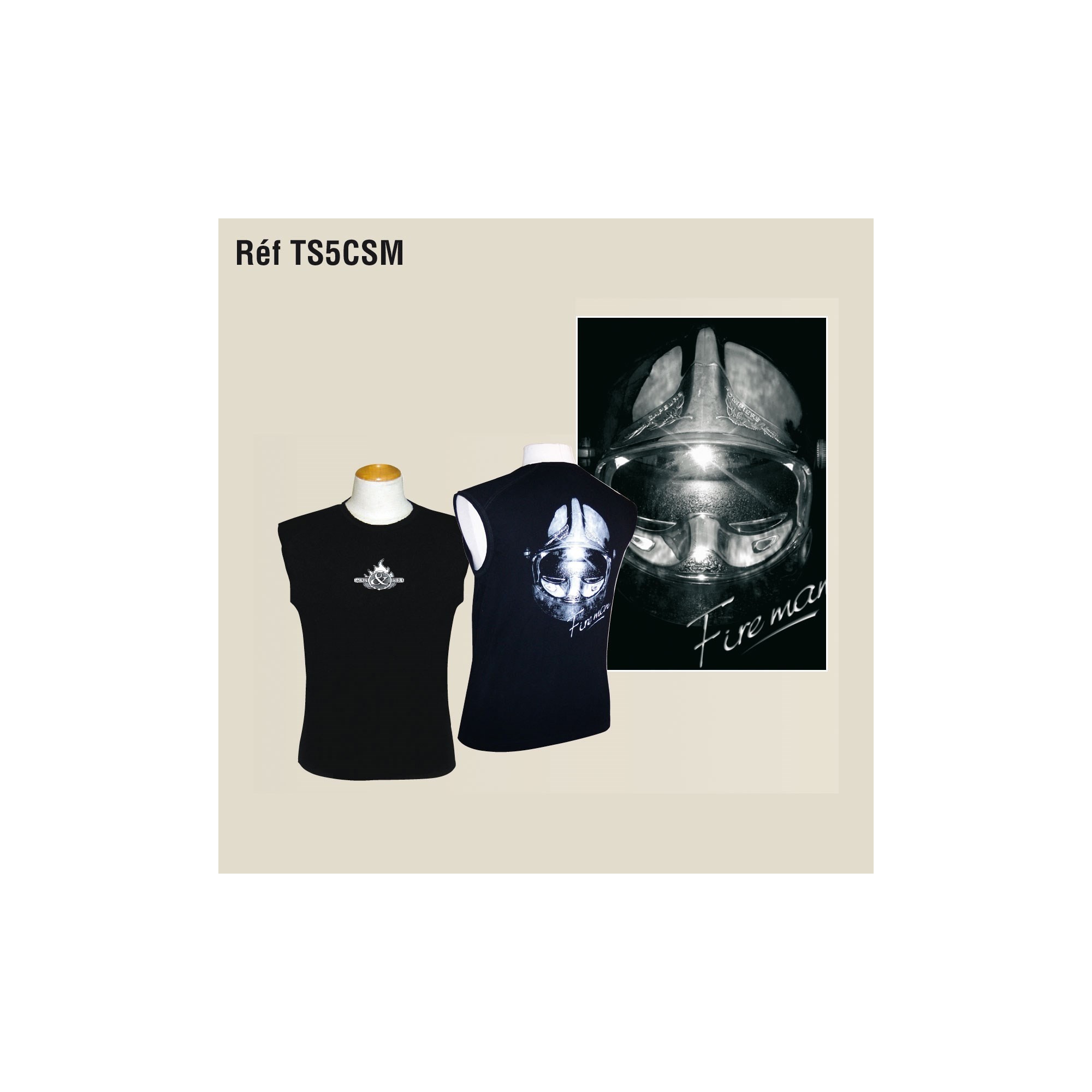 TEE SHIRT MOTIF POMPIERS  - 9 TEE SHIRT MOTIF POMPIERS  - 9