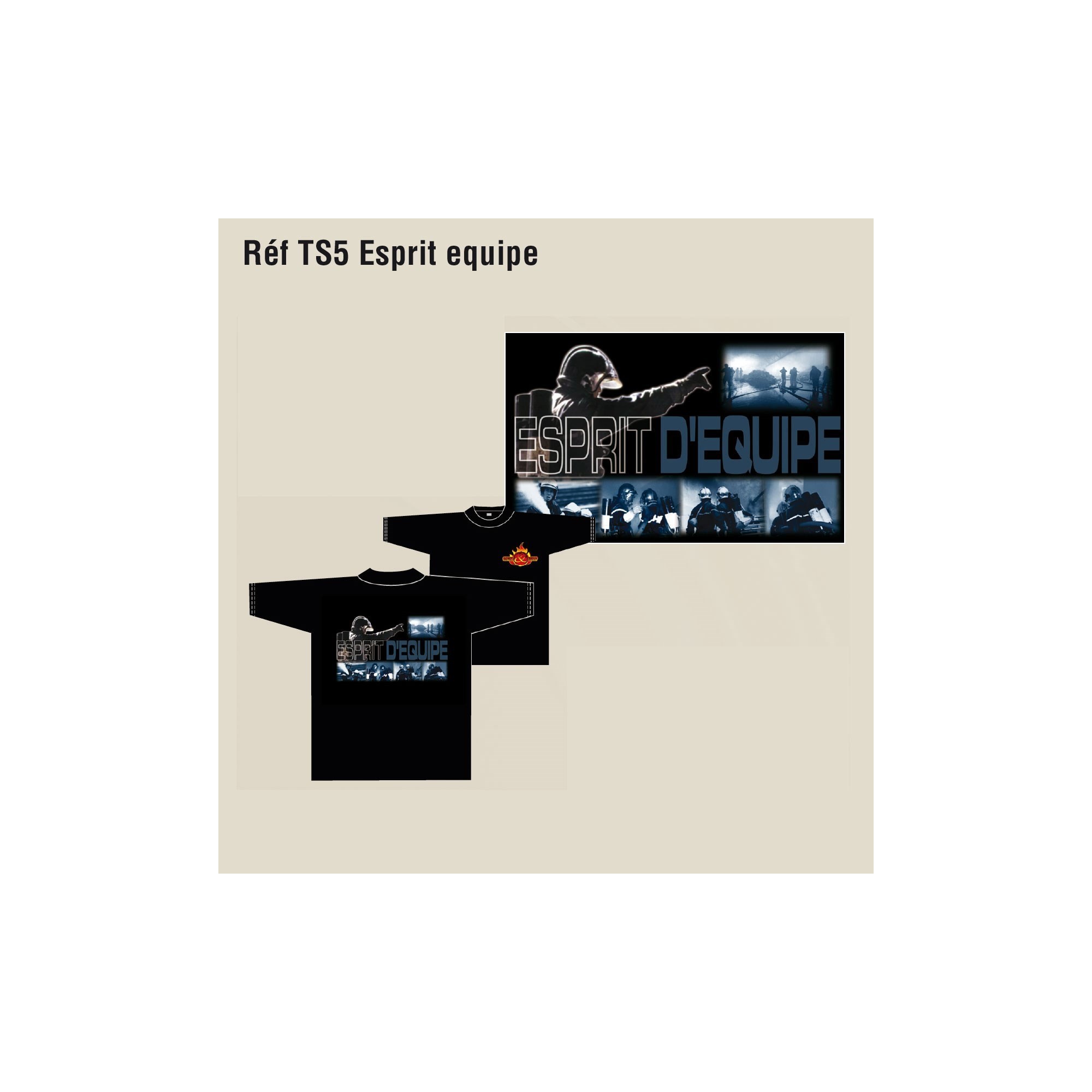 TEE SHIRT MOTIF POMPIERS  - 12 TEE SHIRT MOTIF POMPIERS  - 12