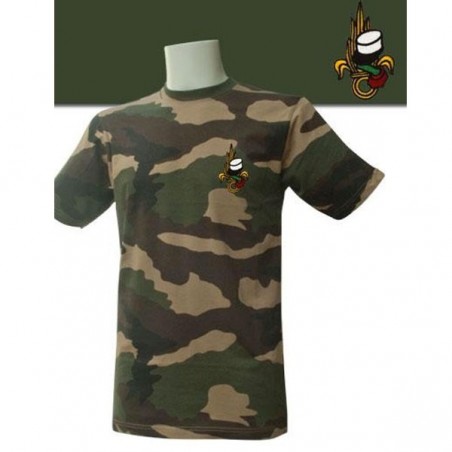 TEE SHIRT MANCHES COURTES CAMOUFLAGE BRODE LEGION  - 1