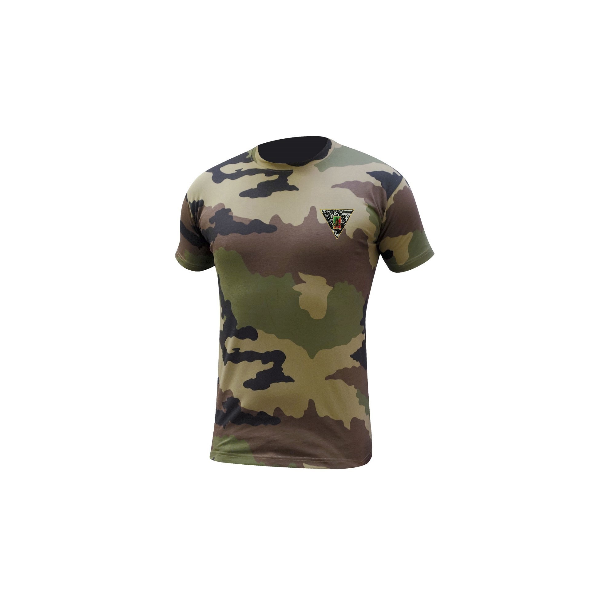 TEE SHIRT MANCHES COURTES CAMOUFLAGE BRODE 2 REP  - 1