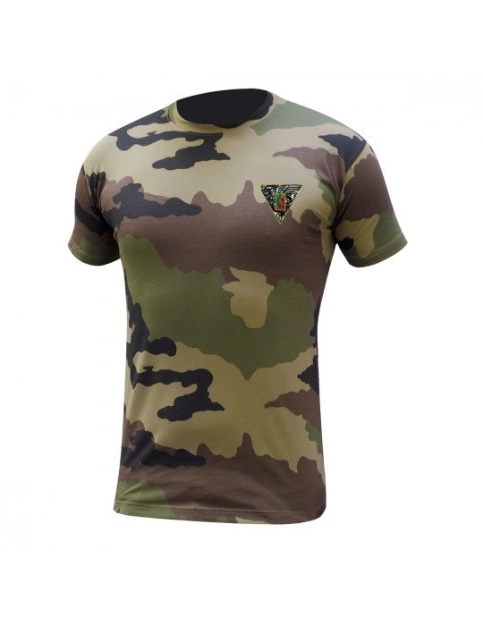 TEE SHIRT MANCHES COURTES CAMOUFLAGE BRODE 2 REP  - 1