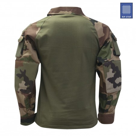 Chemise de combat type UBAS coton vert armée et Camo CE  - 2