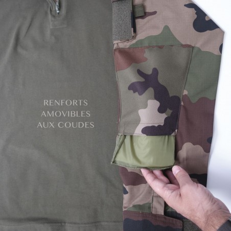 Chemise de combat type UBAS coton vert armée et Camo CE  - 5