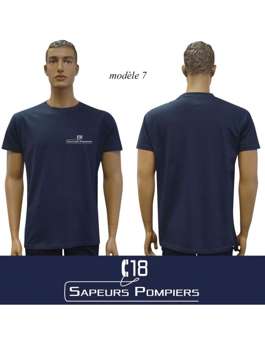 T-SHIRT MARINE IMPRIME POMPIERS : 20 modèles  - 7