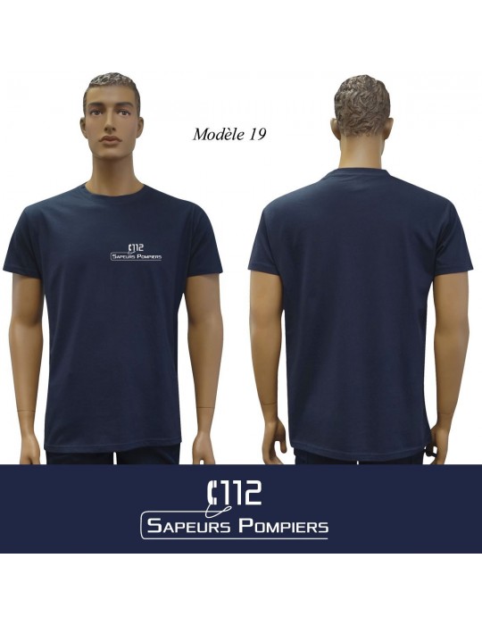 T-SHIRT MARINE IMPRIME POMPIERS : 20 modèles  - 19