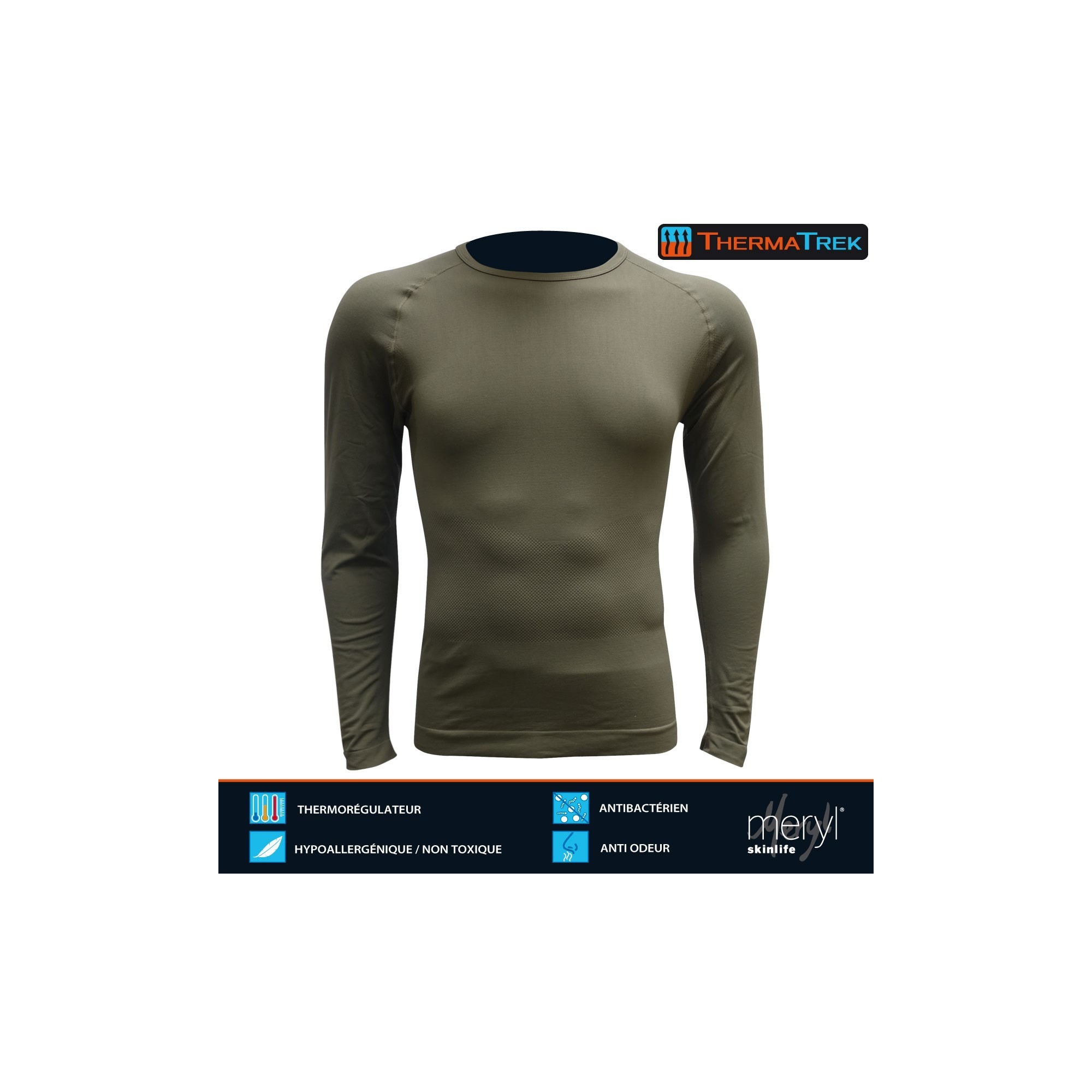 T-shirt Thermatrek manches longues thermorégulateur, antibactérien, hypoallergénique et anti odeur  - 4 T-shirt Thermatrek manches longues thermorégulateur, antibactérien, hypoallergénique et anti odeur  - 4