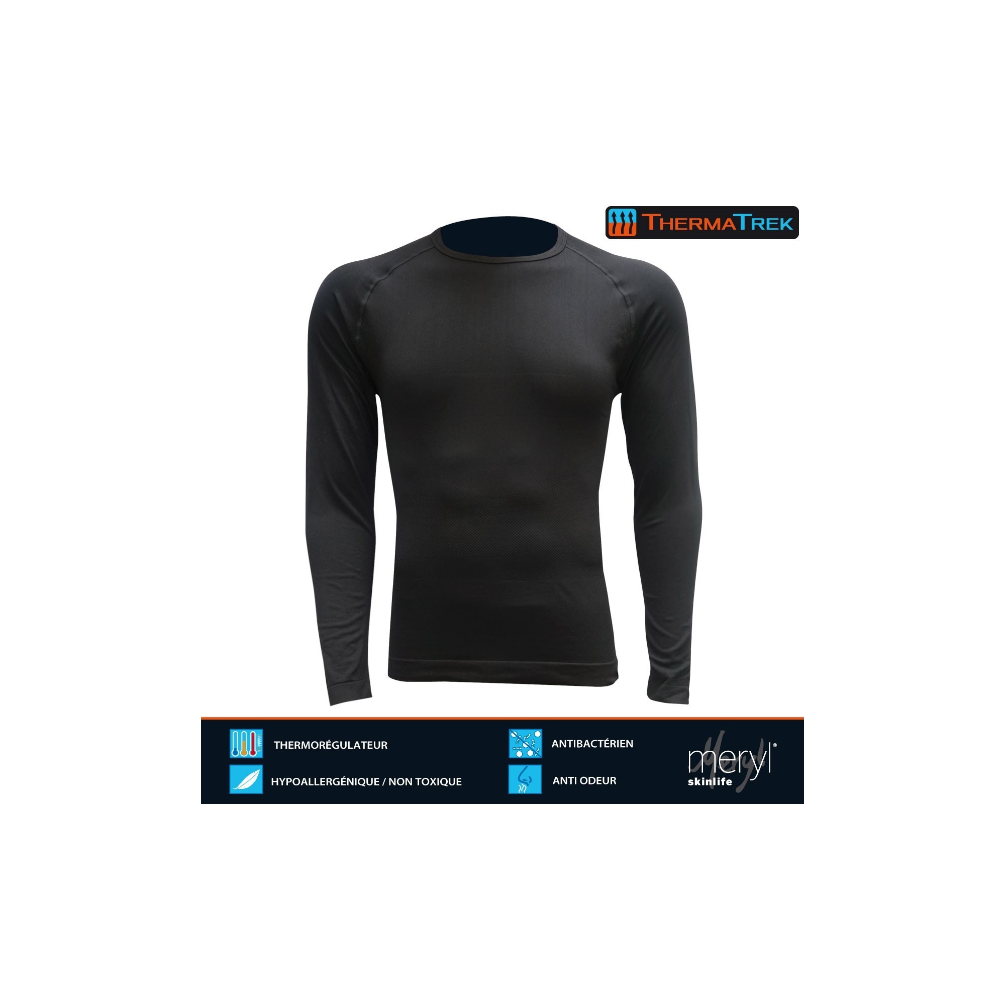 T-shirt Thermatrek manches longues thermorégulateur, antibactérien, hypoallergénique et anti odeur  - 5 T-shirt Thermatrek manches longues thermorégulateur, antibactérien, hypoallergénique et anti odeur  - 5