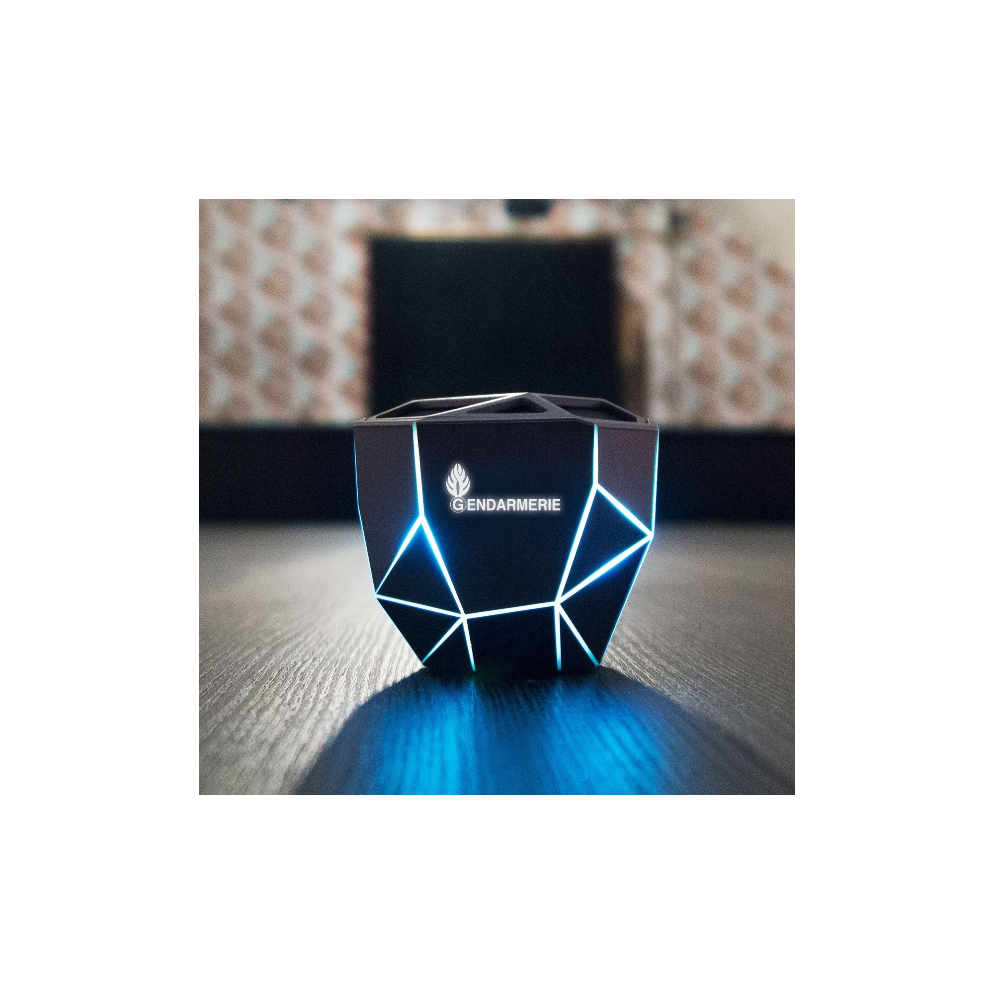 ENCEINTE BLUETOOTH GEO NOIRE LED BLANCHE  - 2 ENCEINTE BLUETOOTH GEO NOIRE LED BLANCHE  - 2