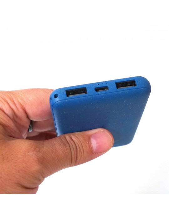 POWERPACKBIO BATTERIE EXTERNE 5000mAH BLEUE ET CABLE MULTI CONNECTEUR  - 3