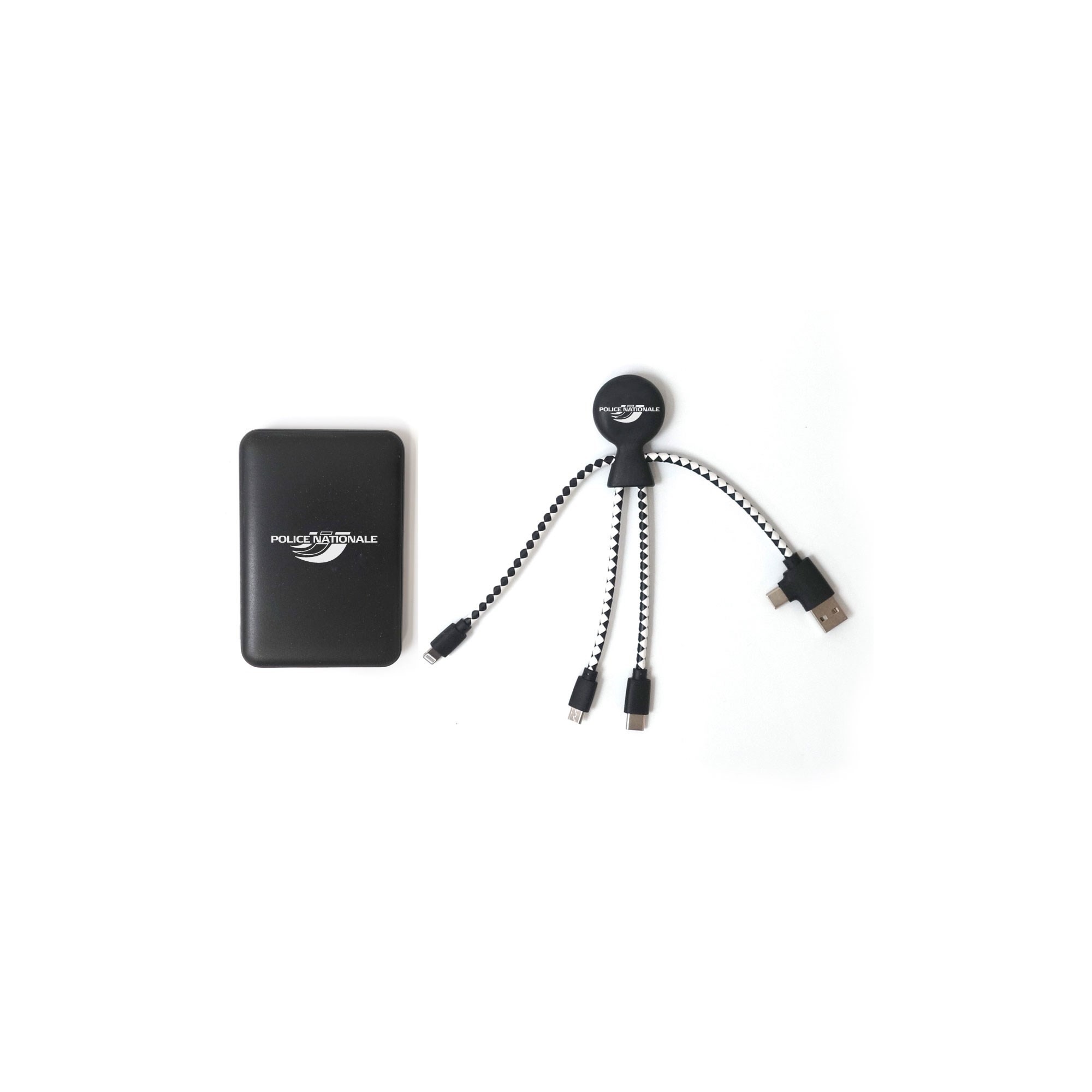 POWERPACKBIO BATTERIE EXTERNE 5000 mAh NOIRE ET CABLE MULTI CONNECTEU  - 2 POWERPACKBIO BATTERIE EXTERNE 5000 mAh NOIRE ET CABLE MULTI CONNECTEU  - 2