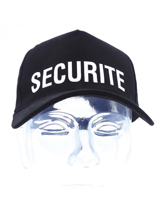 CASQUETTE NOIRE IMPRIMEE SECURITE  - 2