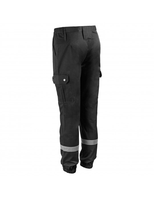 PANTALON noir SECURITE INCENDIE NOIR AVEC POCHES LATERALES  - 3