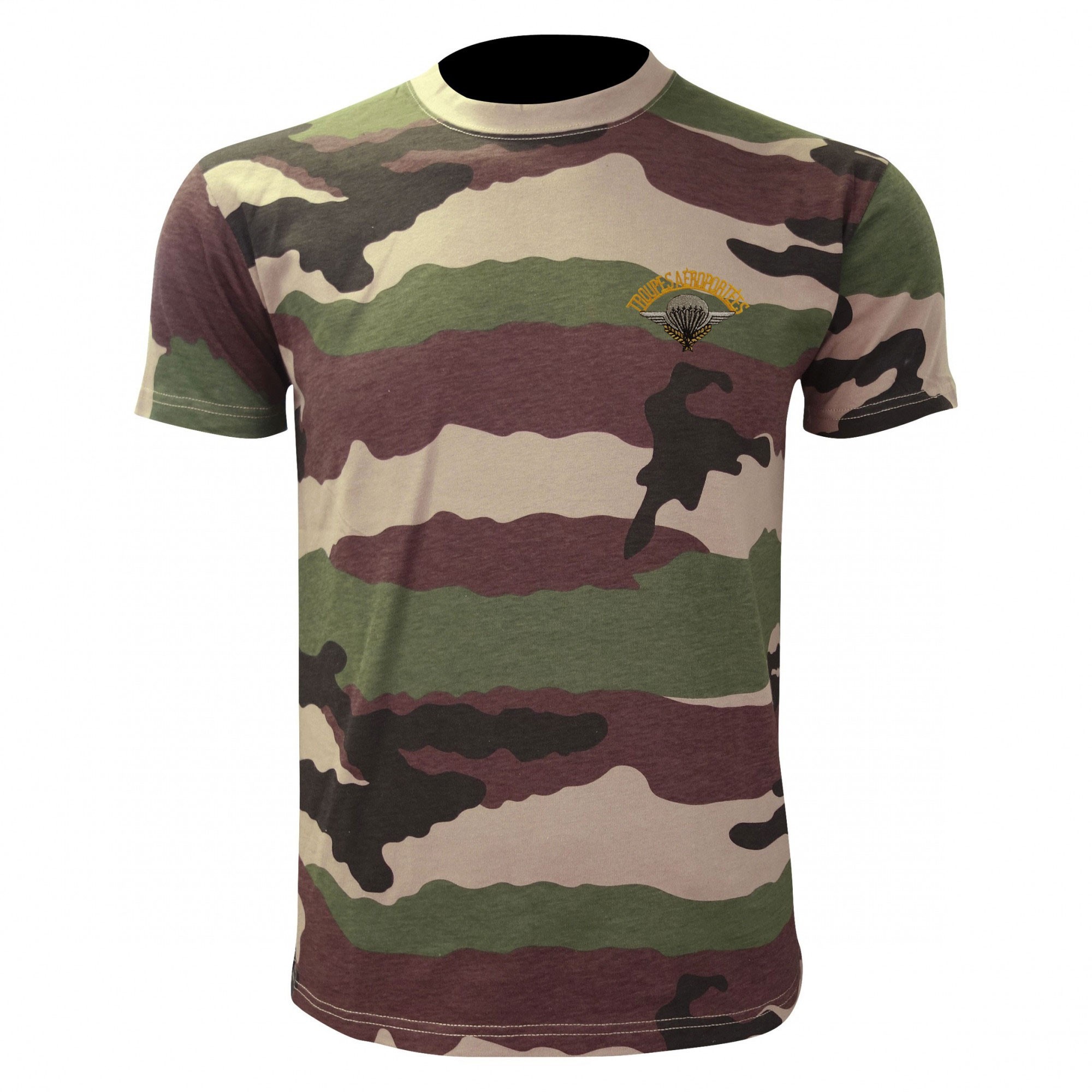 TEE SHIRT MILITAIRE CAMO CE COTON BRODE - 2 TEE SHIRT MILITAIRE CAMO CE COTON BRODE - 2
