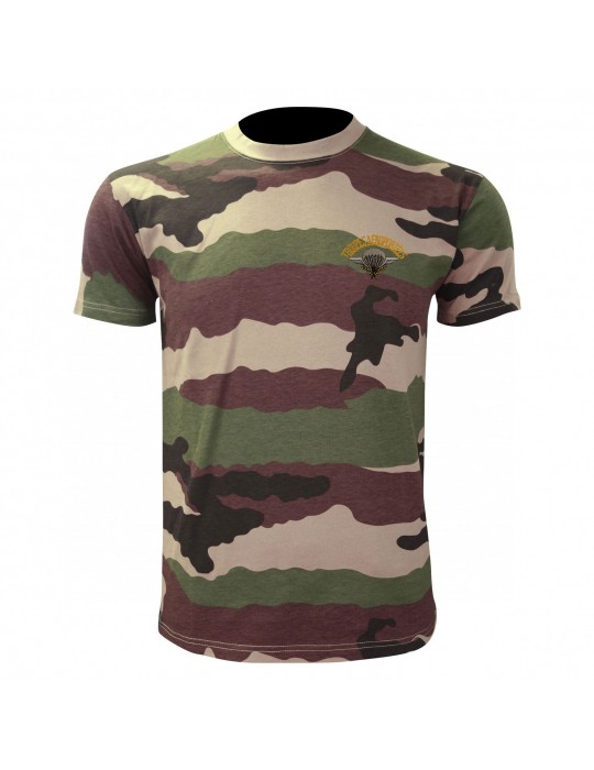 TEE SHIRT MILITAIRE CAMO CE COTON BRODE  - 2