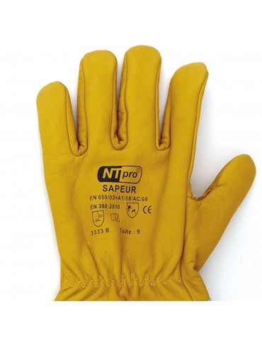 Gants hydrofuge Sapeurs Pompiers fleur de bovin