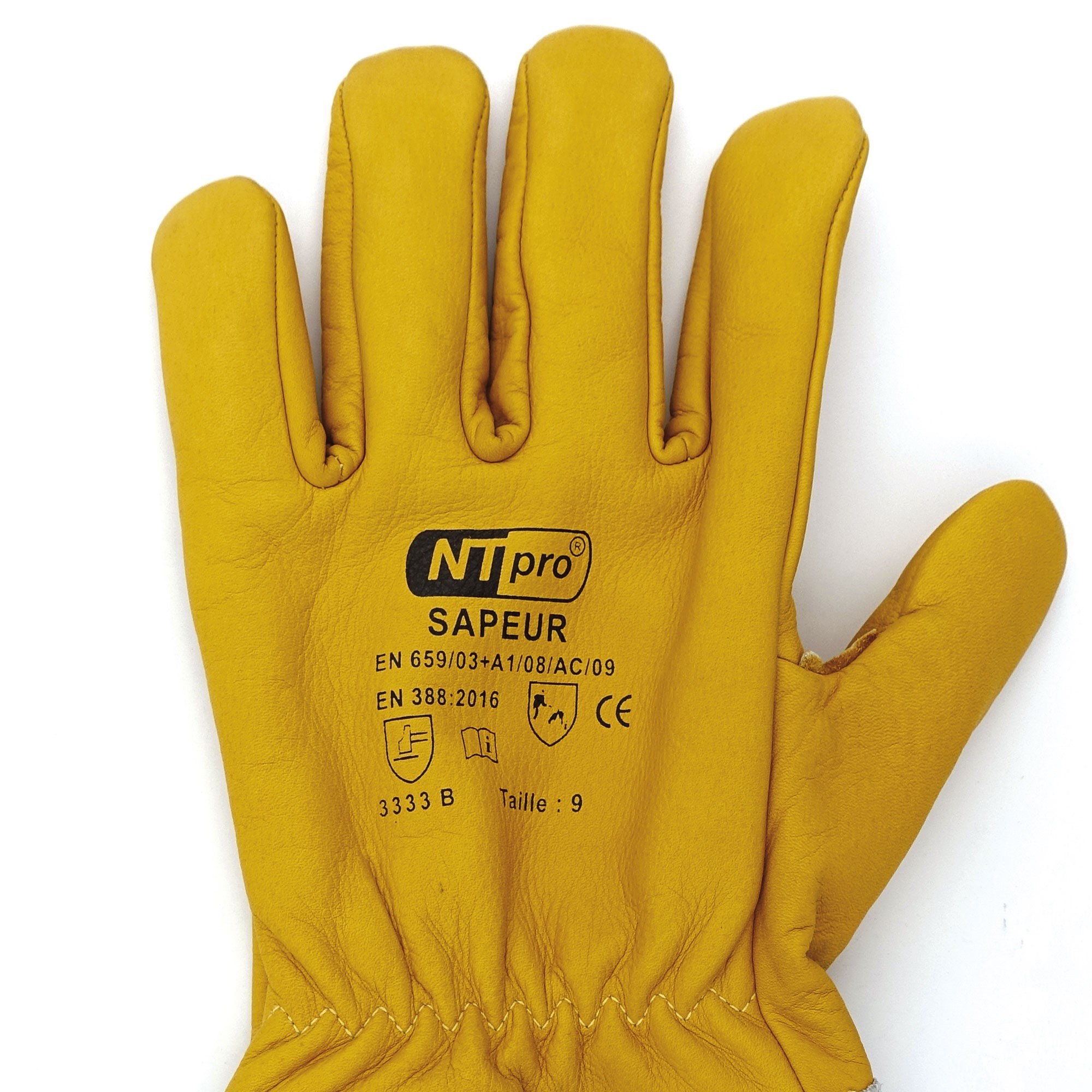 Gants hydrofuge Sapeurs Pompiers fleur de bovin Gants hydrofuge Sapeurs Pompiers fleur de bovin