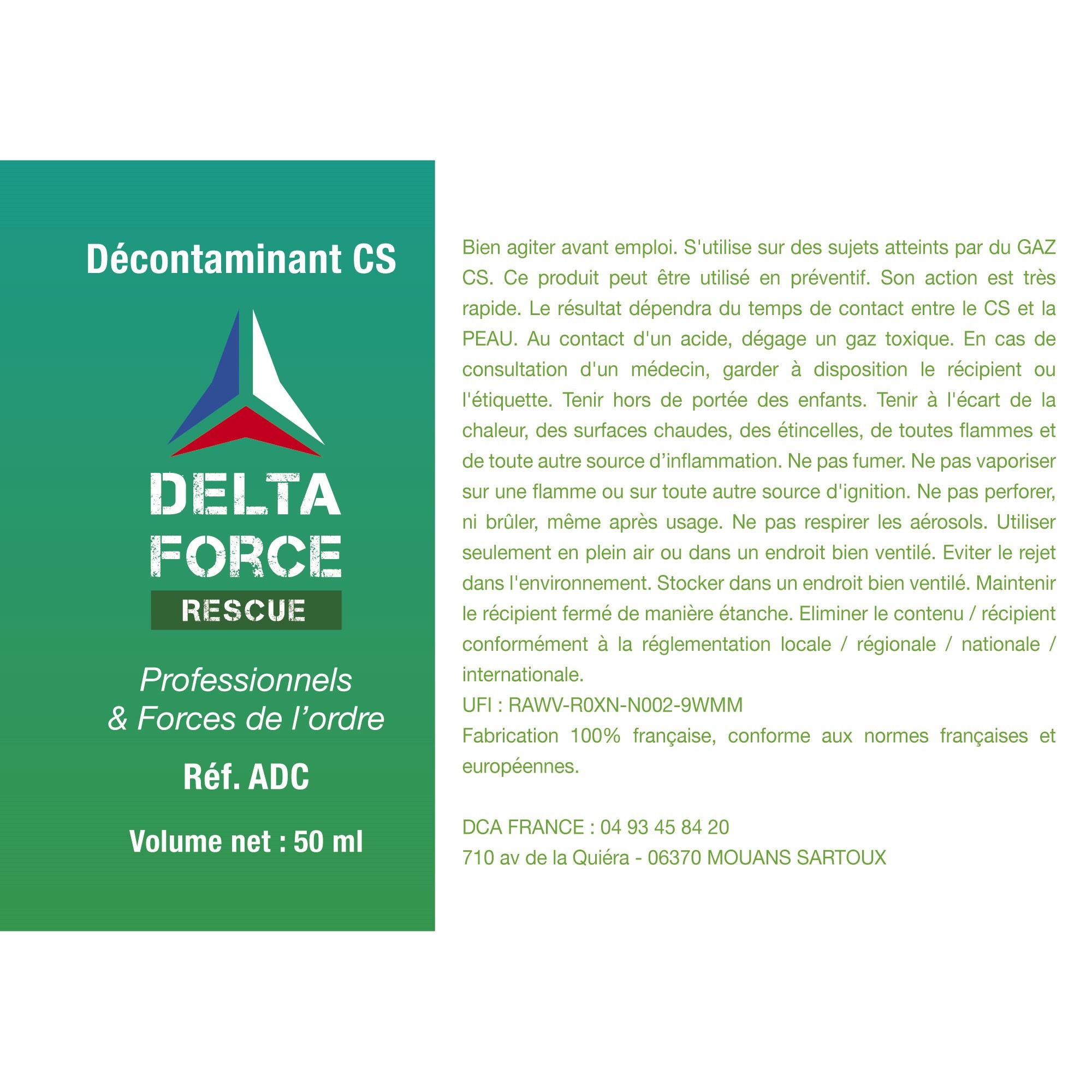 Spray décontaminant de première urgence - 2 Spray décontaminant de première urgence - 2