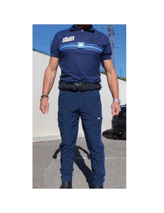 PANTALON INTERVENTION LEGER MAT BLEU FITTE POLICE MUNICIPALE  - 1