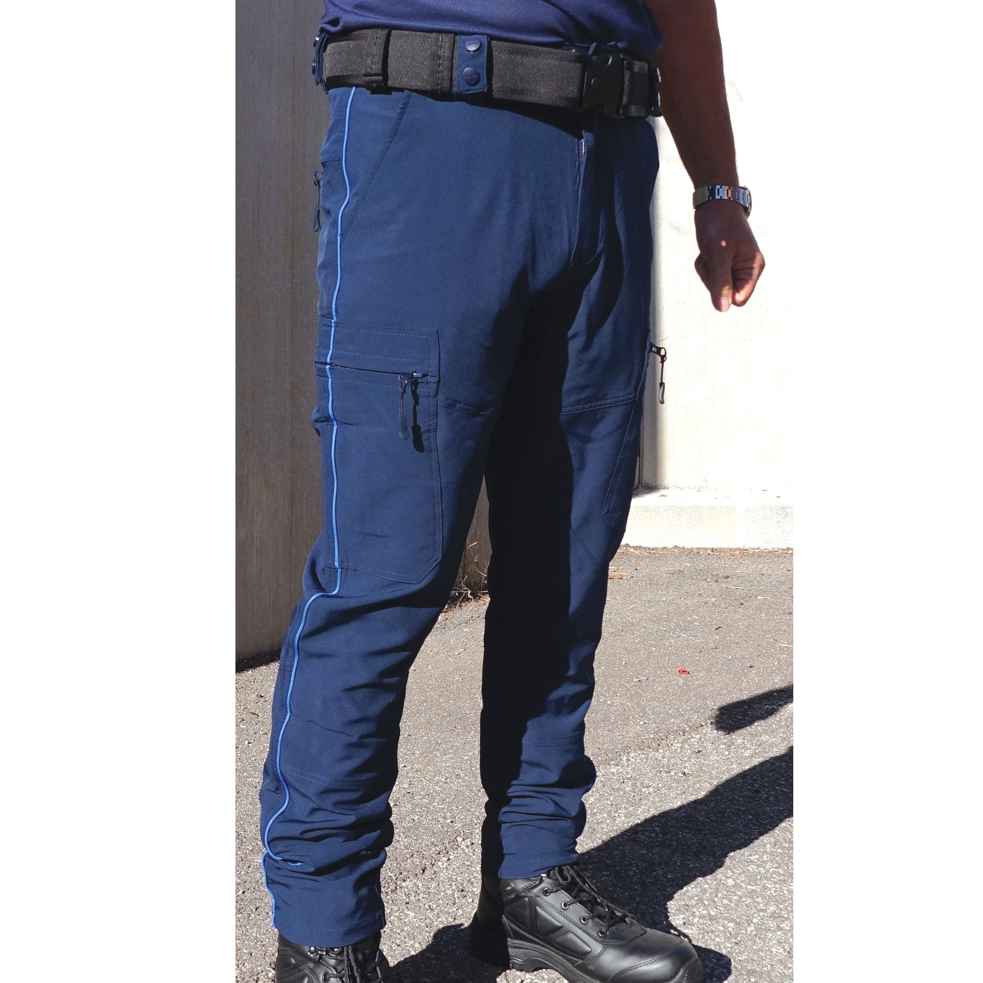 PANTALON INTERVENTION LEGER MAT BLEU FITTE POLICE MUNICIPALE  - 2 PANTALON INTERVENTION LEGER MAT BLEU FITTE POLICE MUNICIPALE  - 2