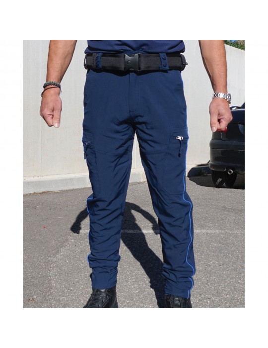 PANTALON INTERVENTION LEGER MAT BLEU FITTE POLICE MUNICIPALE  - 3