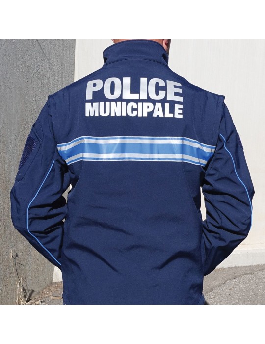 BLOUSON SOFTSHELL POLICE MUNICIPALE 2 EN1 MANCHES AMOVIBLES  - 5