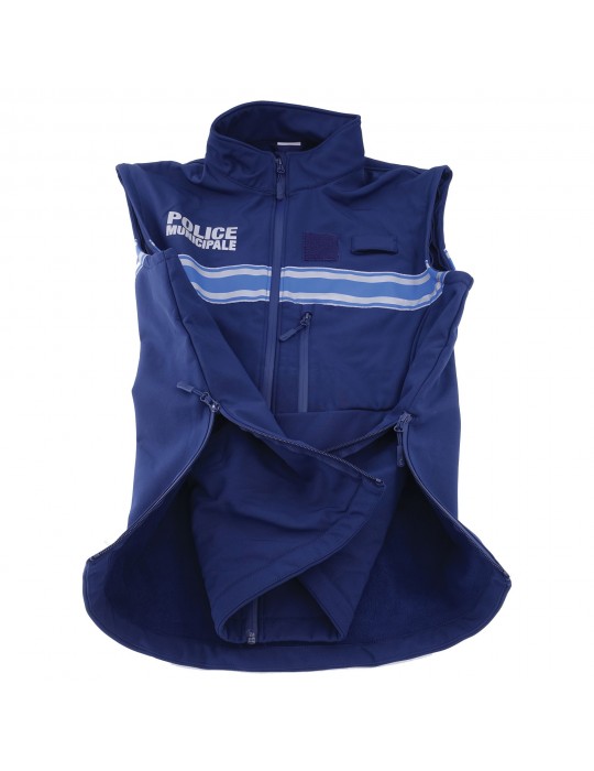 BLOUSON SOFTSHELL POLICE MUNICIPALE 2 EN1 MANCHES AMOVIBLES  - 9