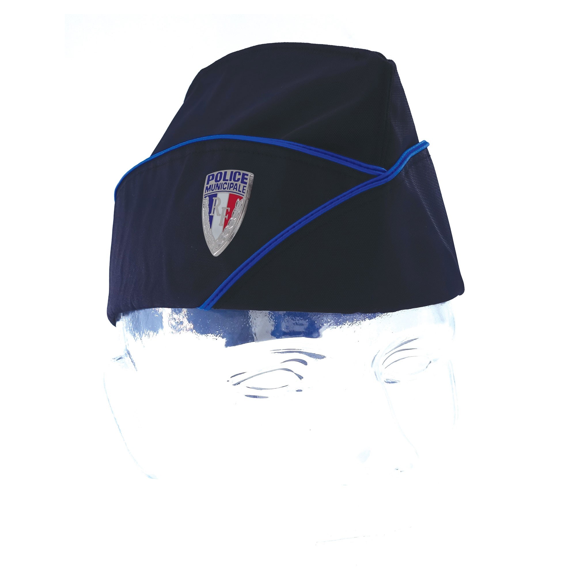 Calot police Municipale bleu marine avec insigne Calot police Municipale bleu marine avec insigne