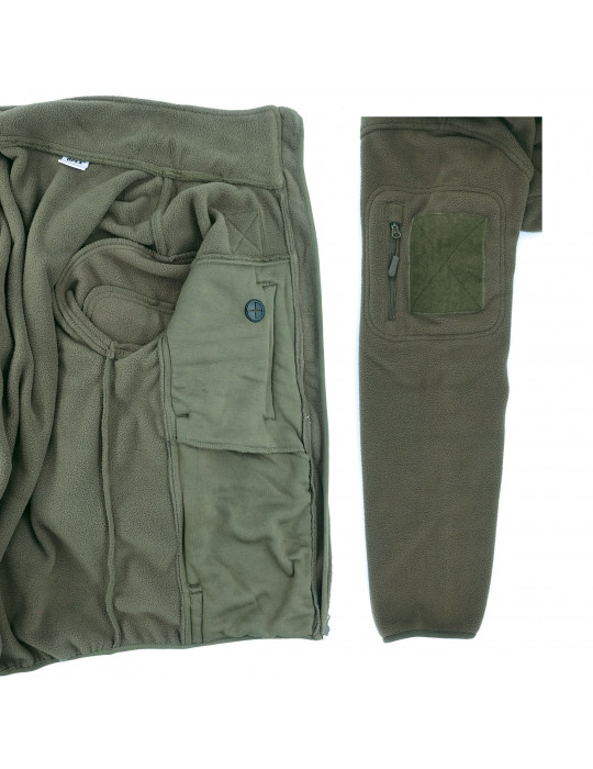 BLOUSON POLAIRE VERT ARMEE FITTE