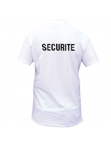 POLO BLANC BRODE SECURITE