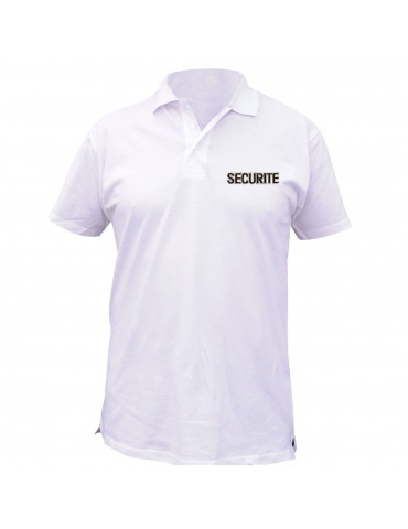POLO BLANC BRODE SECURITE