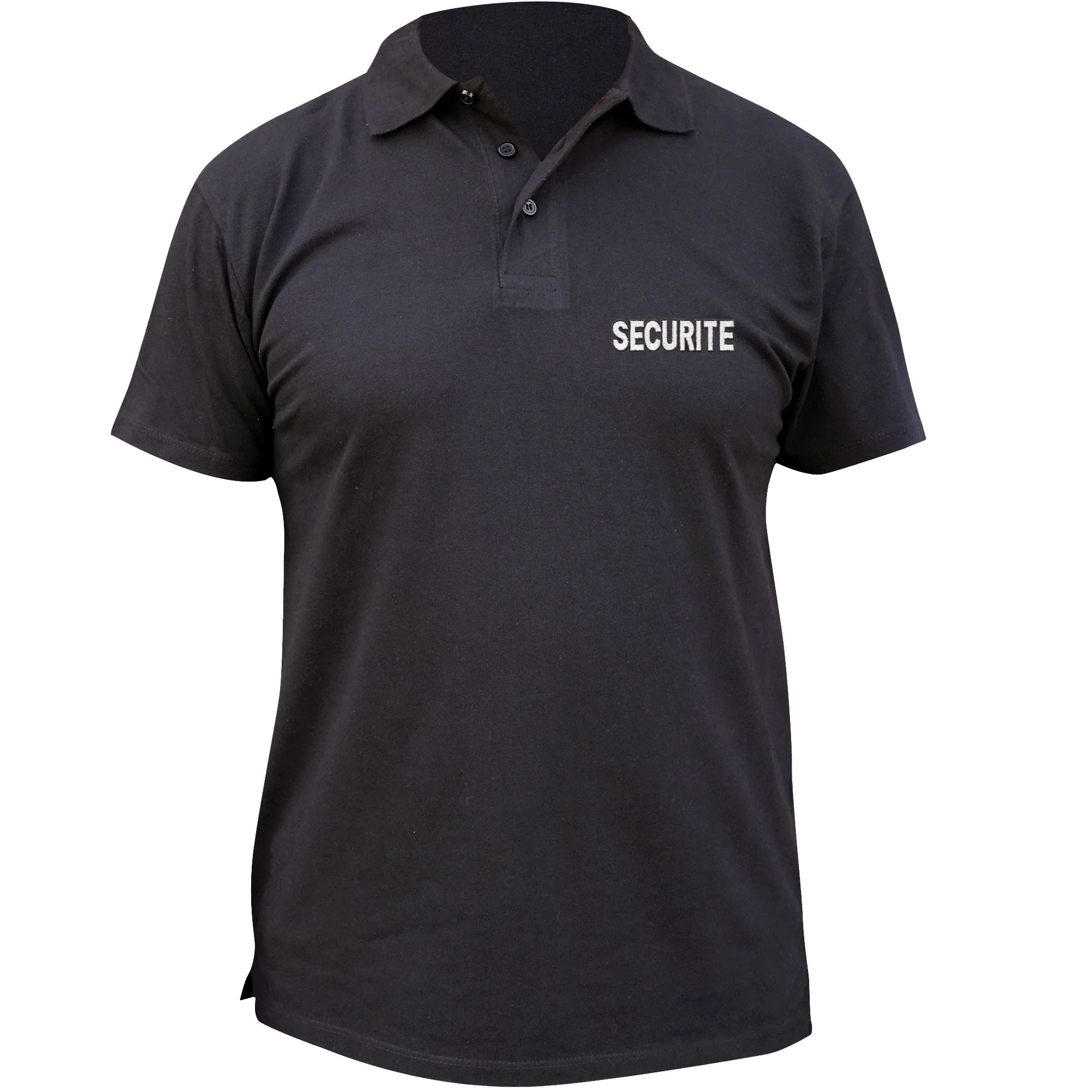 Polo brodé Sécurité noir Polo brodé Sécurité noir