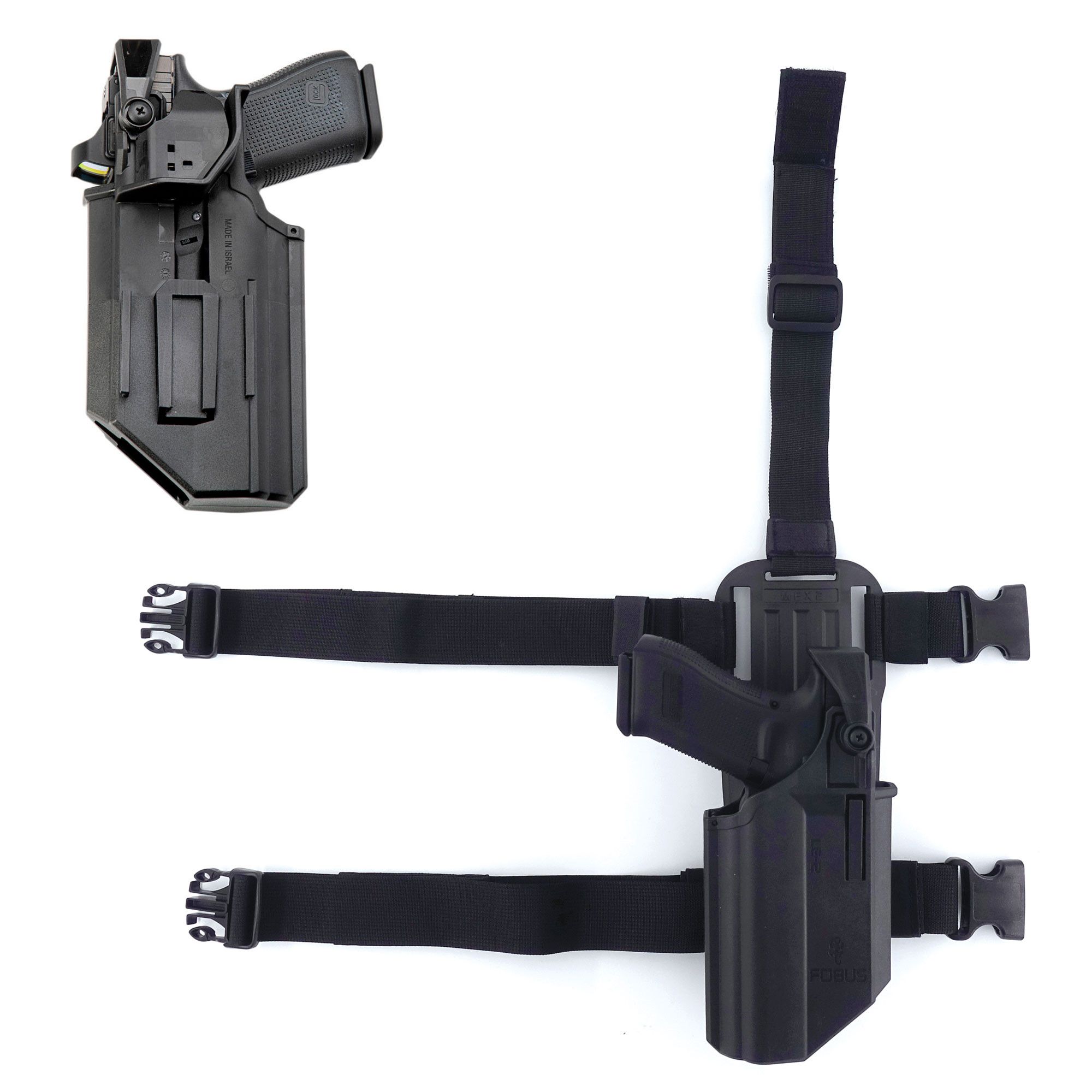 Holster pour Glock 19,19X,17,45 avec accessoire port ceinture Fobus® Choix  1 DROITIER Choix 1 DROITIER