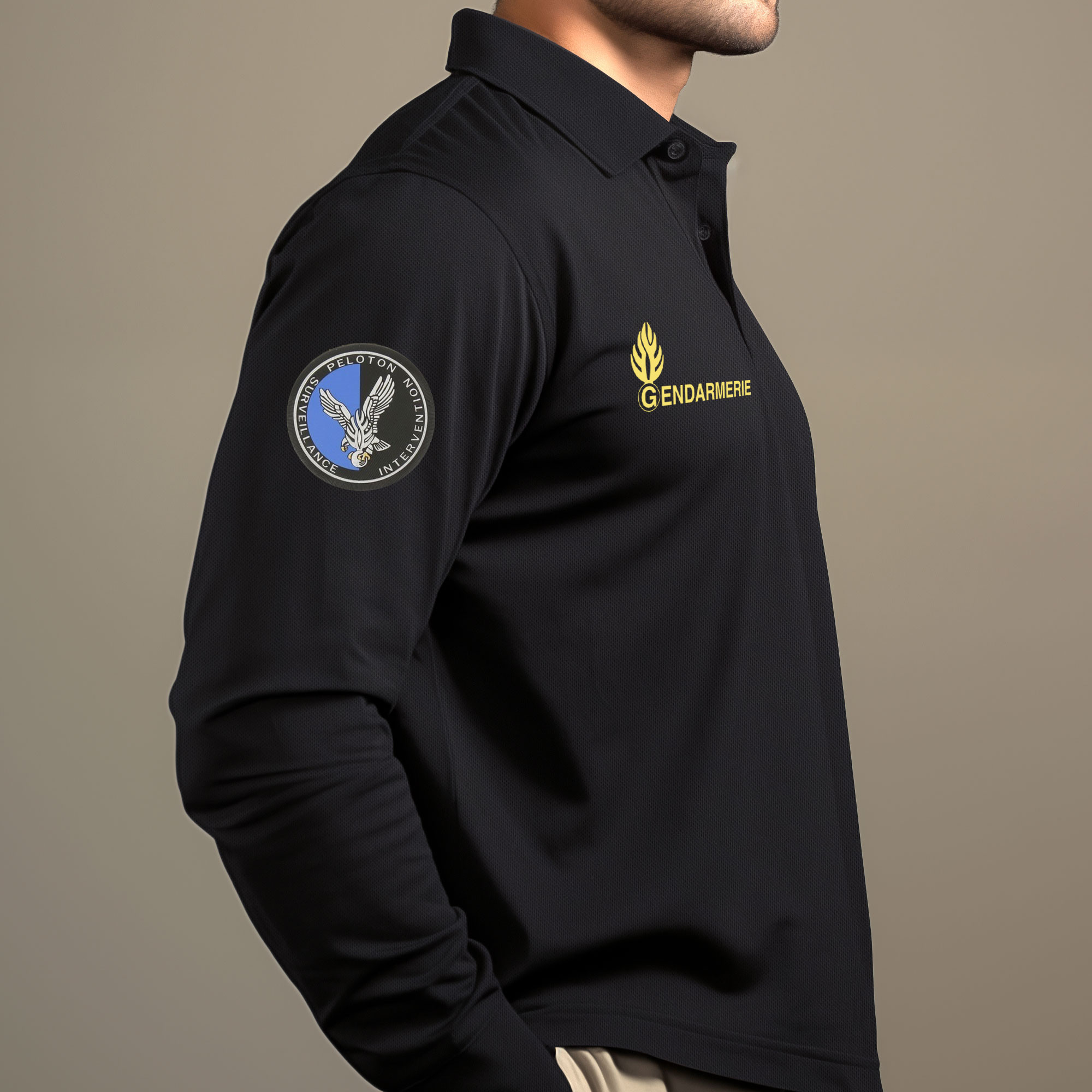 polo noir Gendarmerie polo noir Gendarmerie