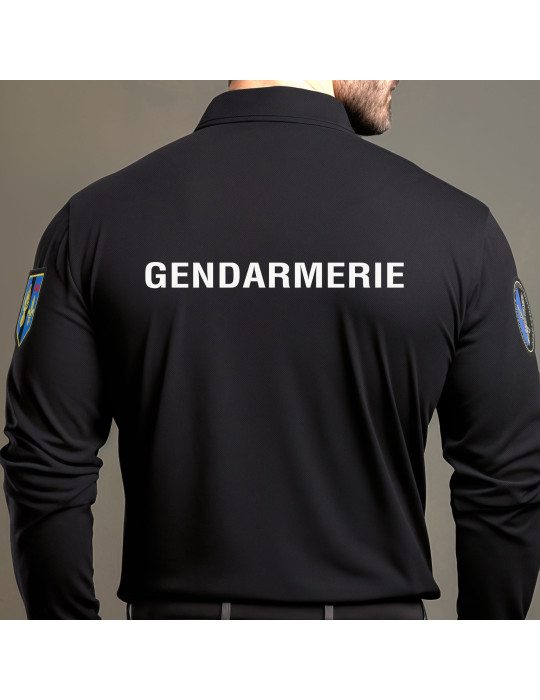 Polo noir Gendarmerie départementale