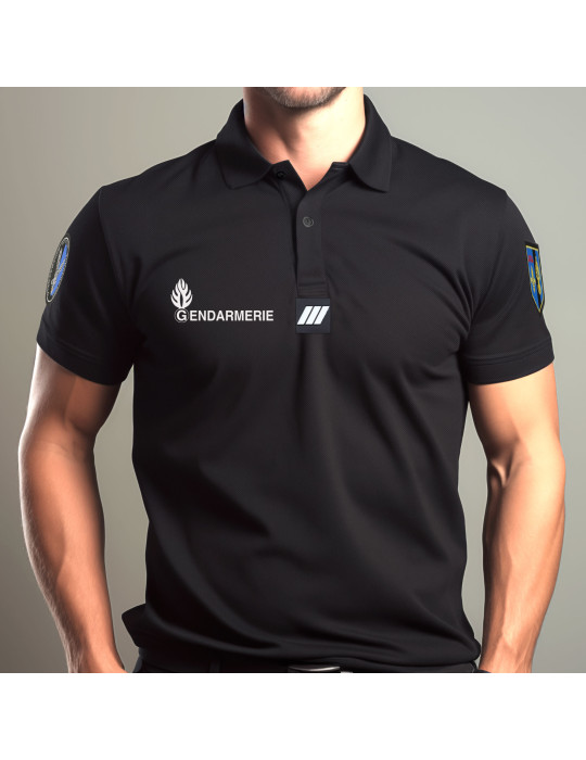 Polo Gendarmerie noir