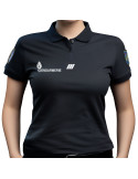 Polo Gendarmerie noir pour femme manches courtes